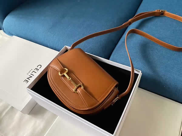 Hot Sale Replica Discount Celine Crecy Brown Flap Shoulder Bag